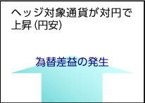 ヘッジ対象通貨が対円で上昇(円安)