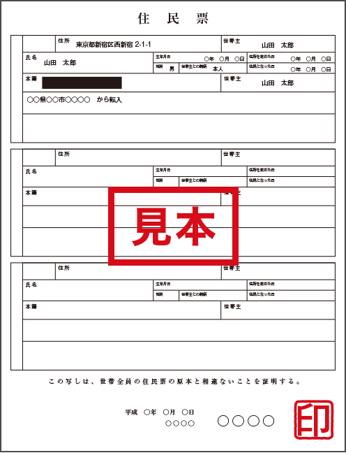 住民 票 必要 な もの