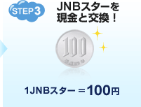 �X�e�b�v3�@JNB�X�^�[�������ƌ����I�@1JNB�X�^�[��100�~
