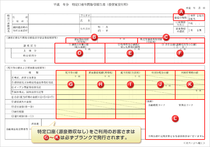 特定 口座 確定 申告