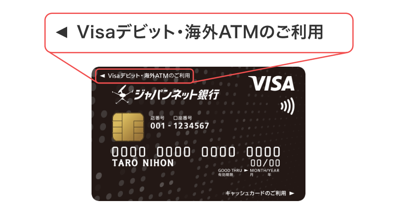 海外atmでの引き出し Visaデビットカード ジャパンネット銀行